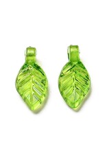 10x5mm Acrylic Leaf Green   x50