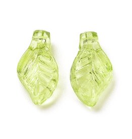 10x5mm Acrylic Leaf Olive Green   x50