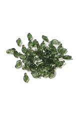 10x5mm Acrylic Leaf Dark Green   x50