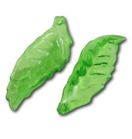 30x10mm Acrylic Leaf  Green