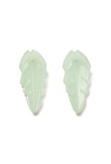 23x10mm Acrylic Leaf Jade Green
