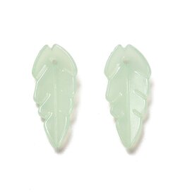 23x10mm Acrylic Leaf Jade Green