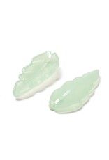 23x10mm Acrylic Leaf Jade Green