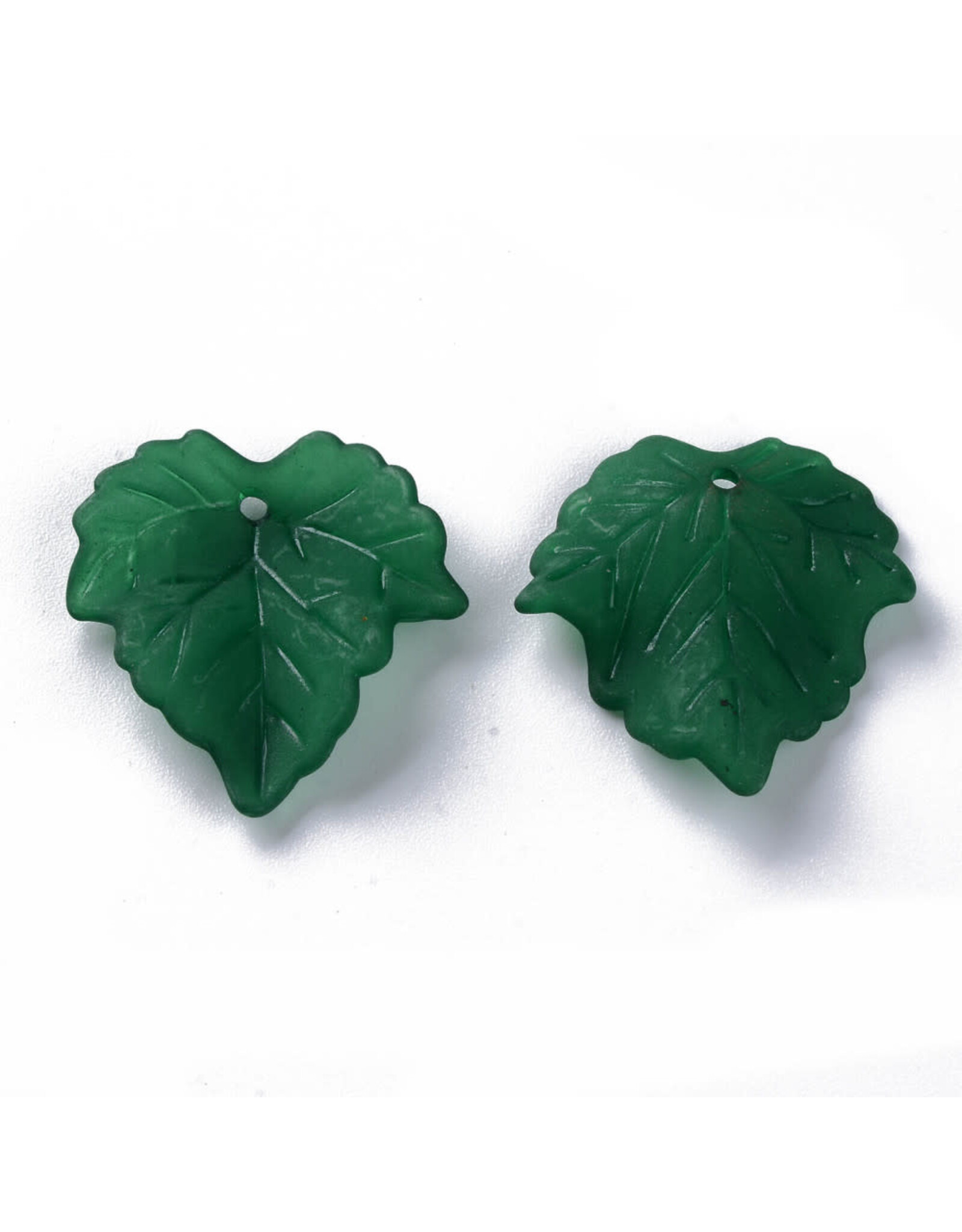 Leaf Acrylic Dark Green Matte 24mm x35