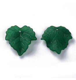 Leaf Acrylic Dark Green Matte 24mm x35
