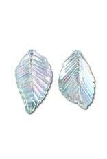 Leaf Acrylic Light Green AB 35x18mm    x25