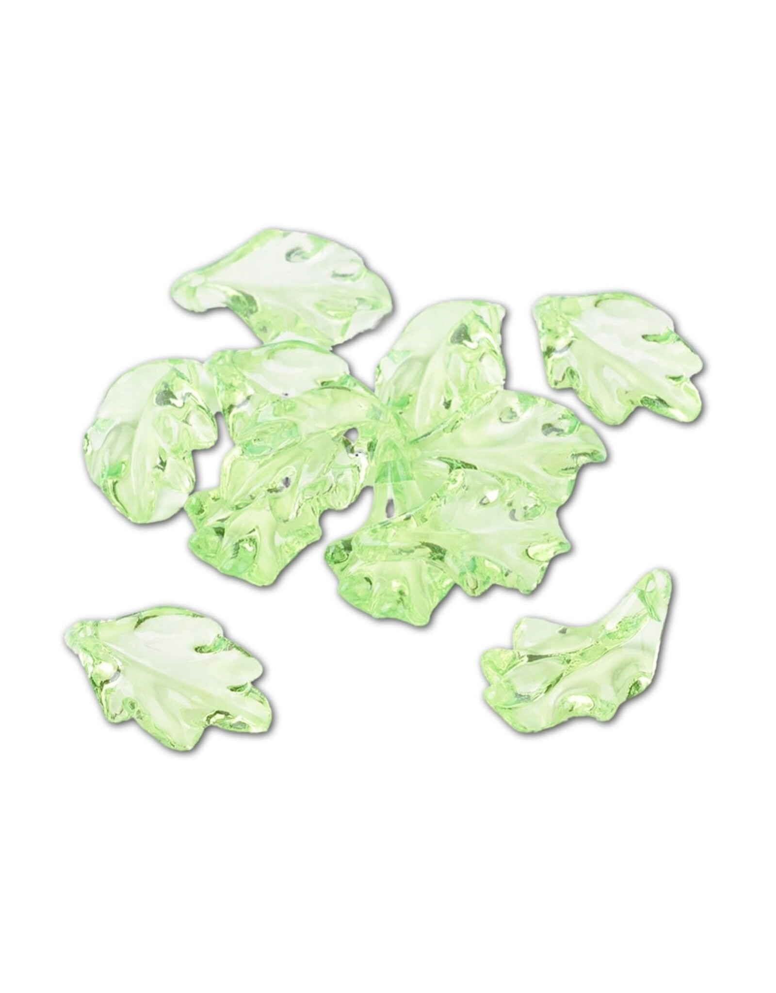 Leaf Acrylic Light Green  24x15mm    x50