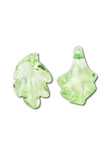 Leaf Acrylic Light Green  24x15mm    x50