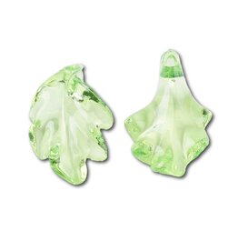 Leaf Acrylic Light Green  24x15mm    x50