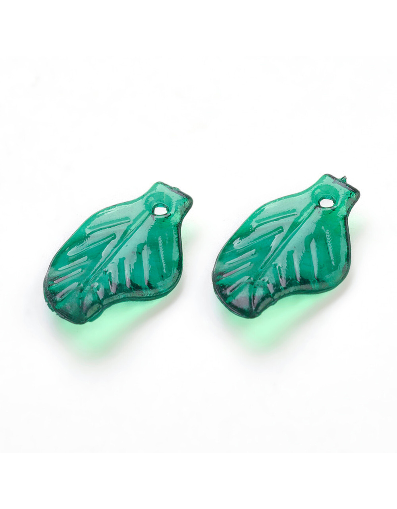 Leaf Acrylic Dark Green  20x13mm    x100