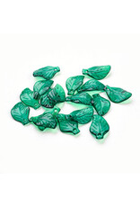 Leaf Acrylic Dark Green  20x13mm    x100