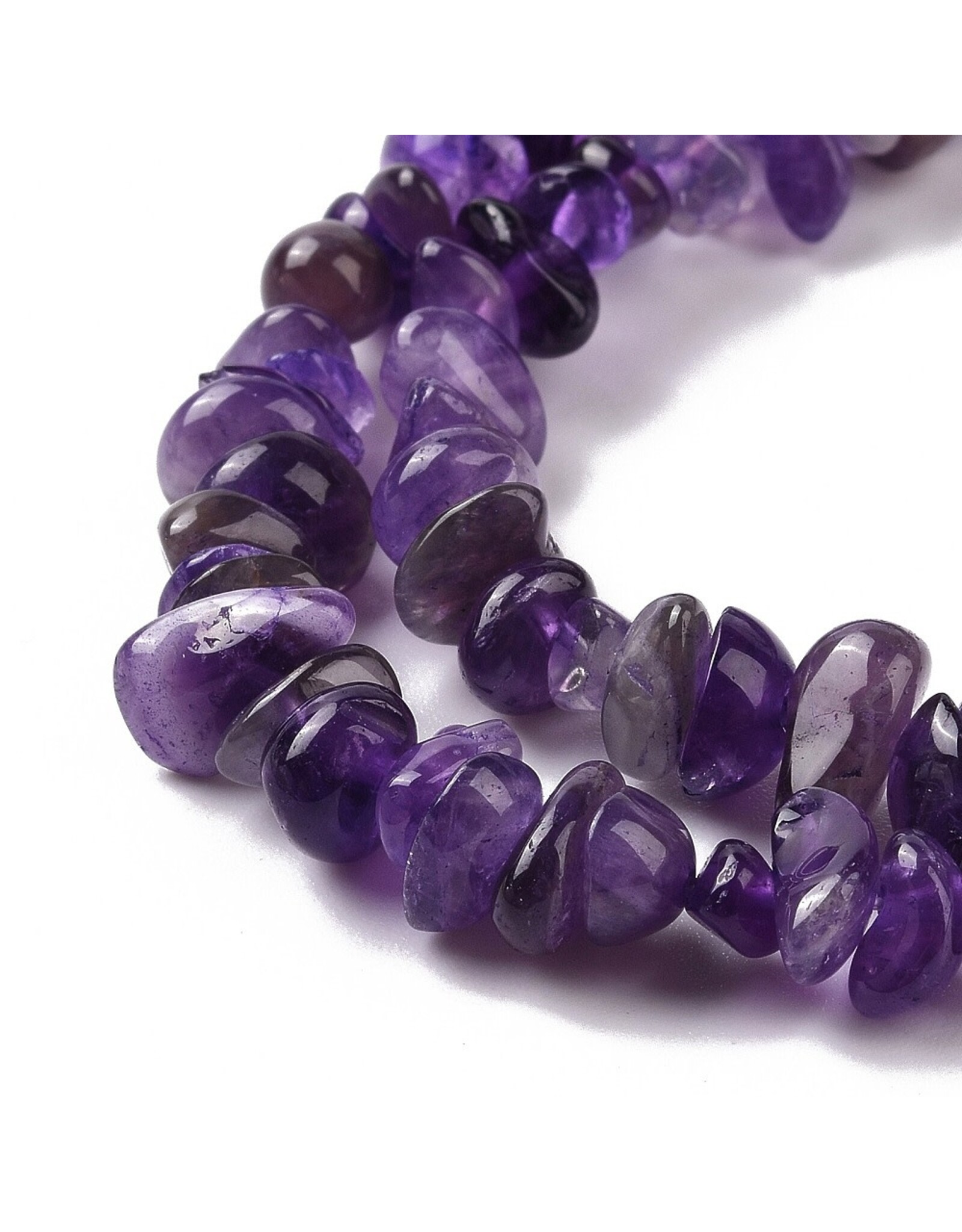 Amethyst  Chips Purple 30” Strand