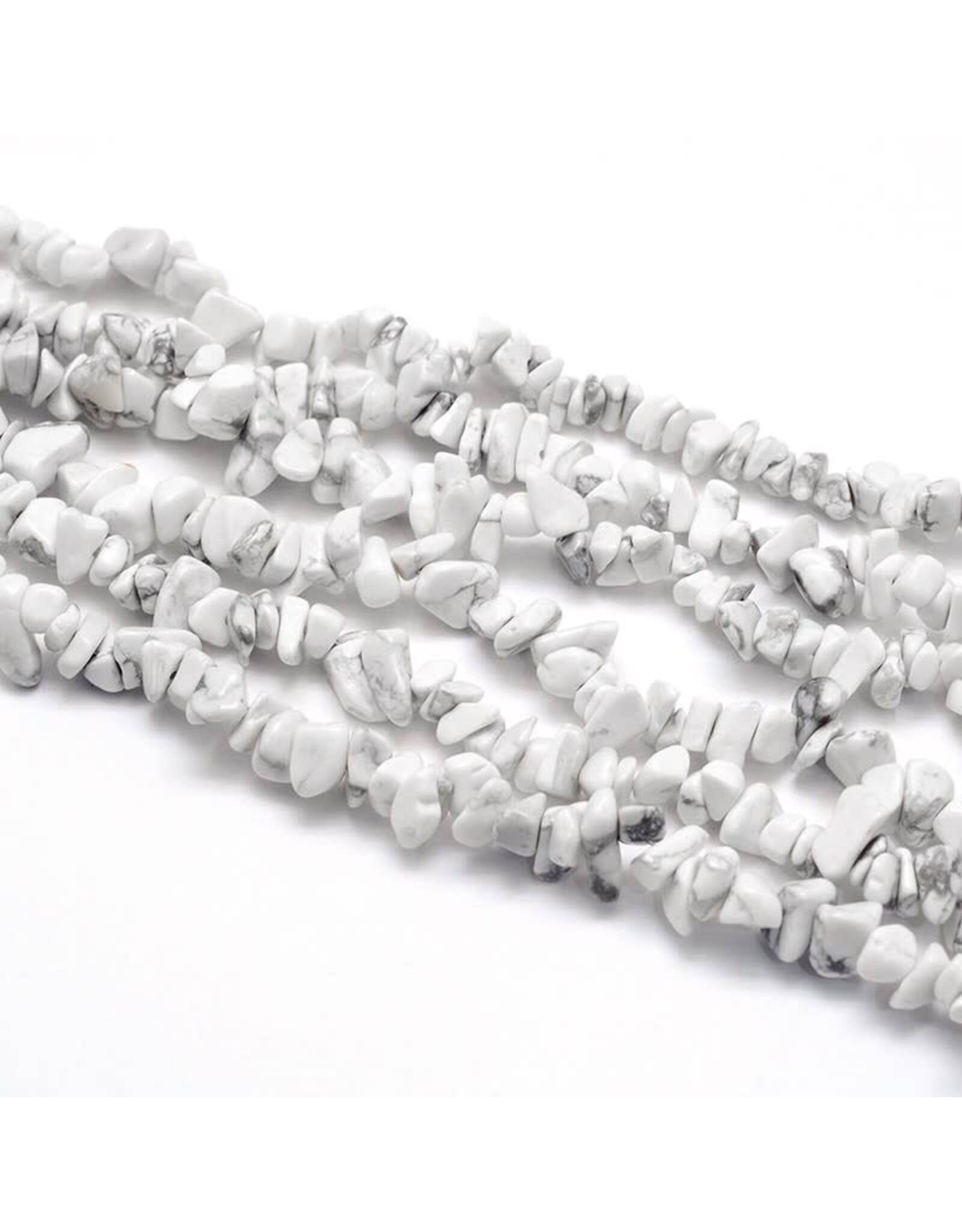 Howlite Chips White 30” Strand