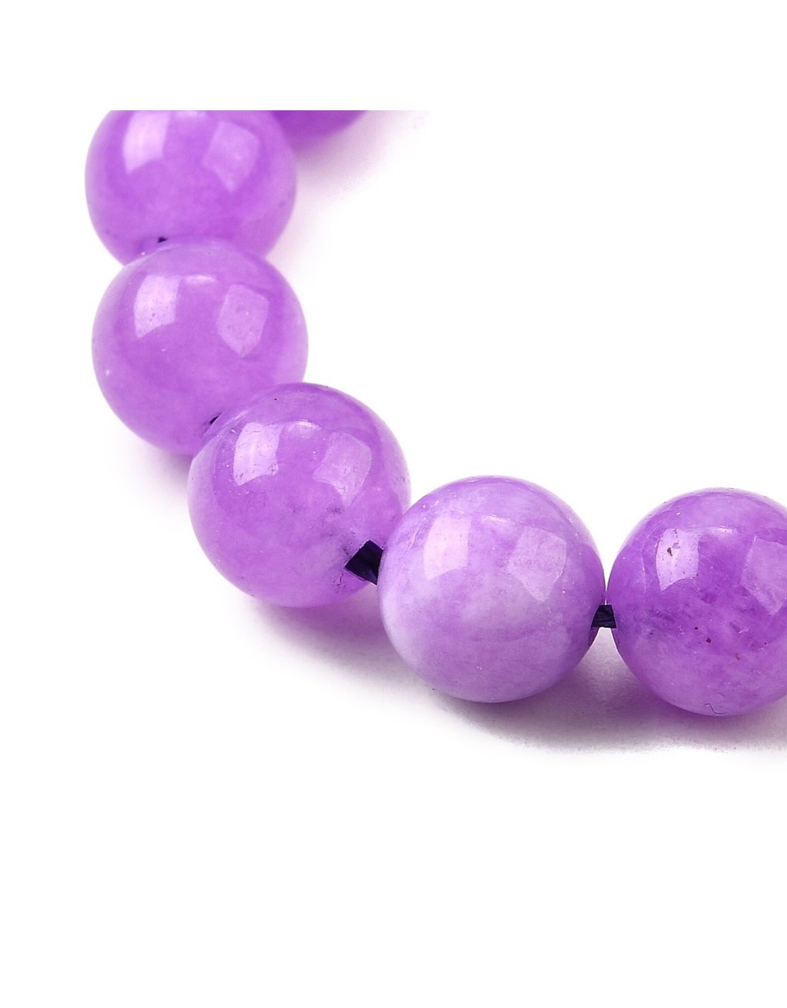 Malaysia Jade Dyed 8mm  Lilac Purple  7” Strand Approx x23