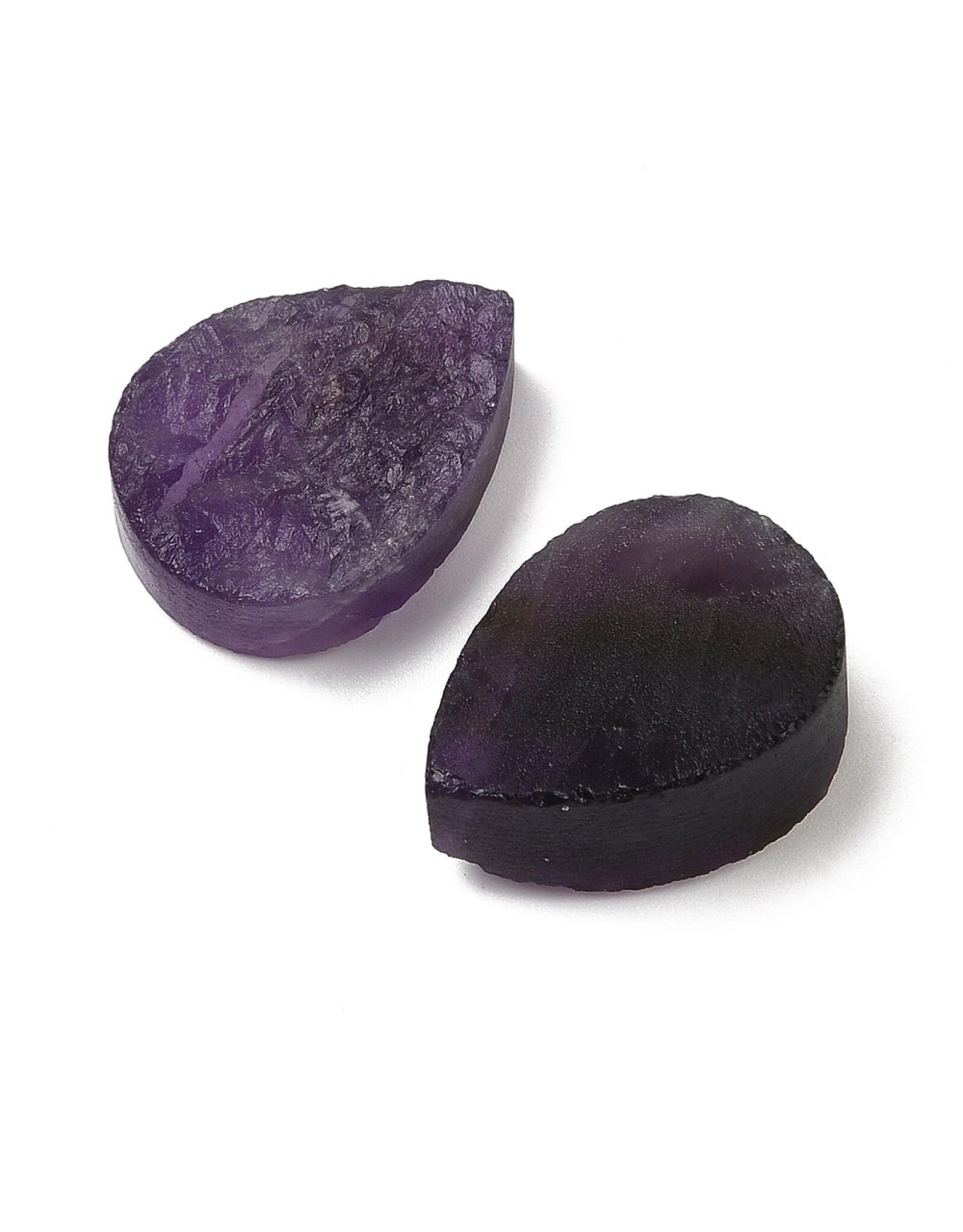 25x18x9mm Amethyst Drop Rough Finish  x1