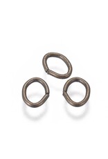 Jump Ring 5x4mm Oval Antique Brass    x100