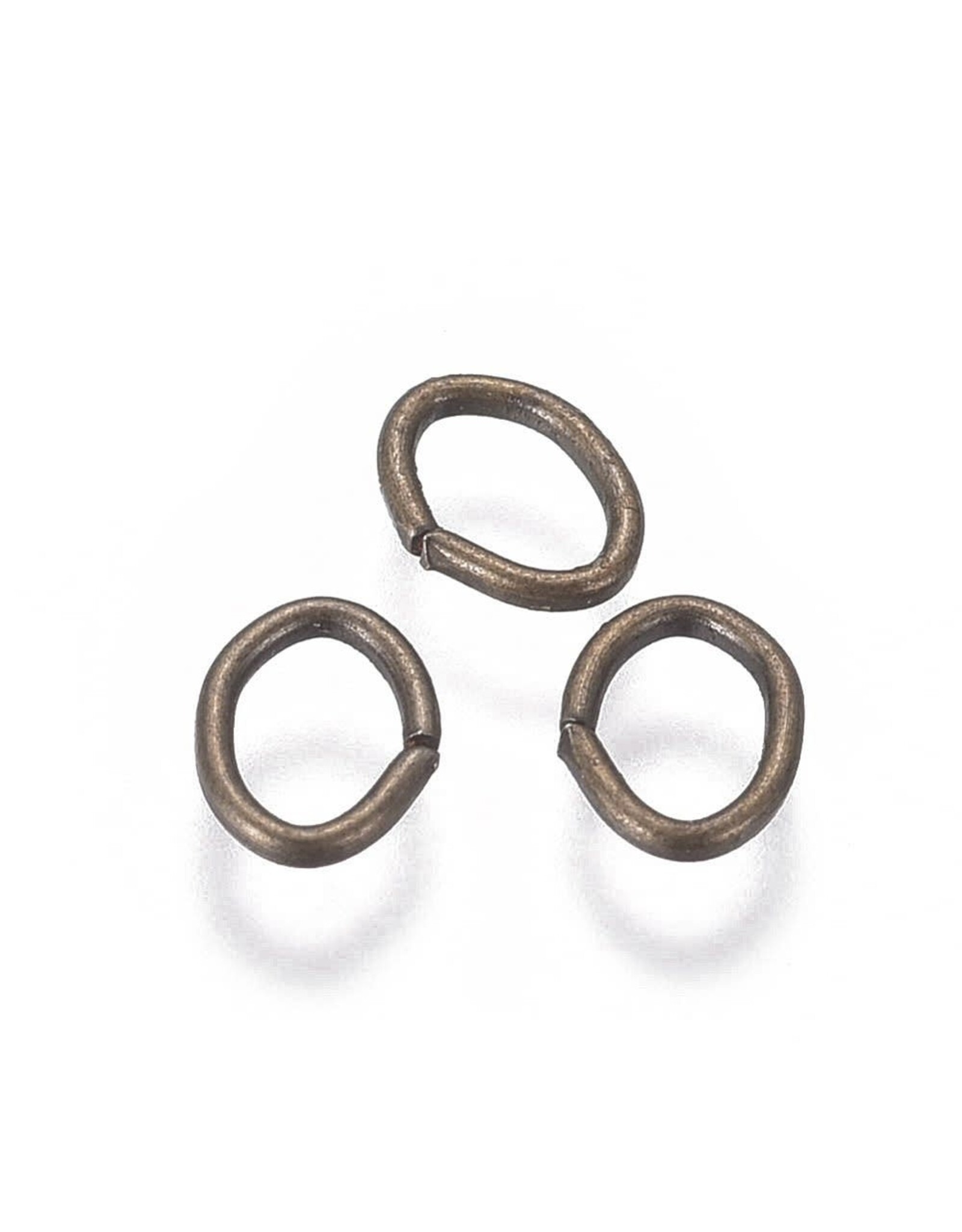 Jump Ring 5x4mm Oval Antique Brass    x100