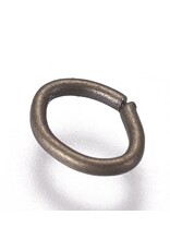 Jump Ring 5x4mm Oval Antique Brass    x100