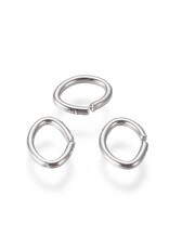 Jump Ring 5x4mm Oval  Silver approx 20g  x100 NF