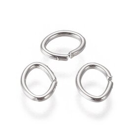 Jump Ring 5x4mm Oval  Silver approx 20g  x100 NF