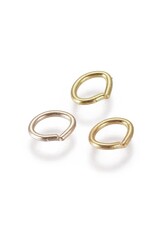 Jump Ring 5x4mm Oval  Gold approx 20g  x100 NF