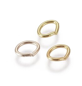 Jump Ring 5x4mm Oval  Gold approx 20g  x100 NF