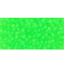 Toho 805fm 11  Round 40g Clear Neon Green c/l Matte