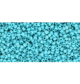 Toho 413fB 11  Round 40g Opaque Turquoise Blue AB Matte