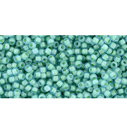 Toho 954f 11  Round 6g  Aqua Light Yellow c/l Matte