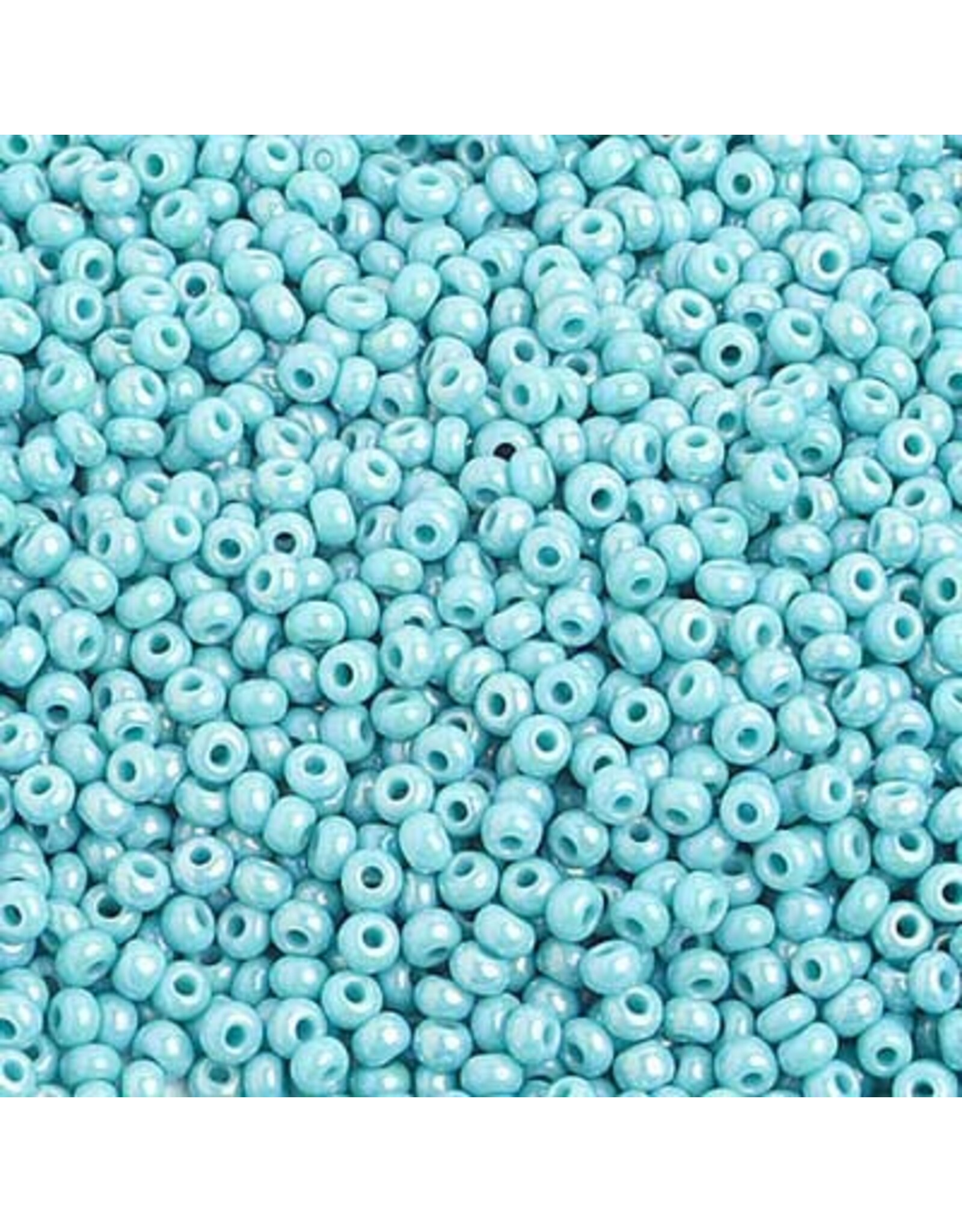 Czech 2314 10  Seed 20g  Opaque Turquoise  Blue AB