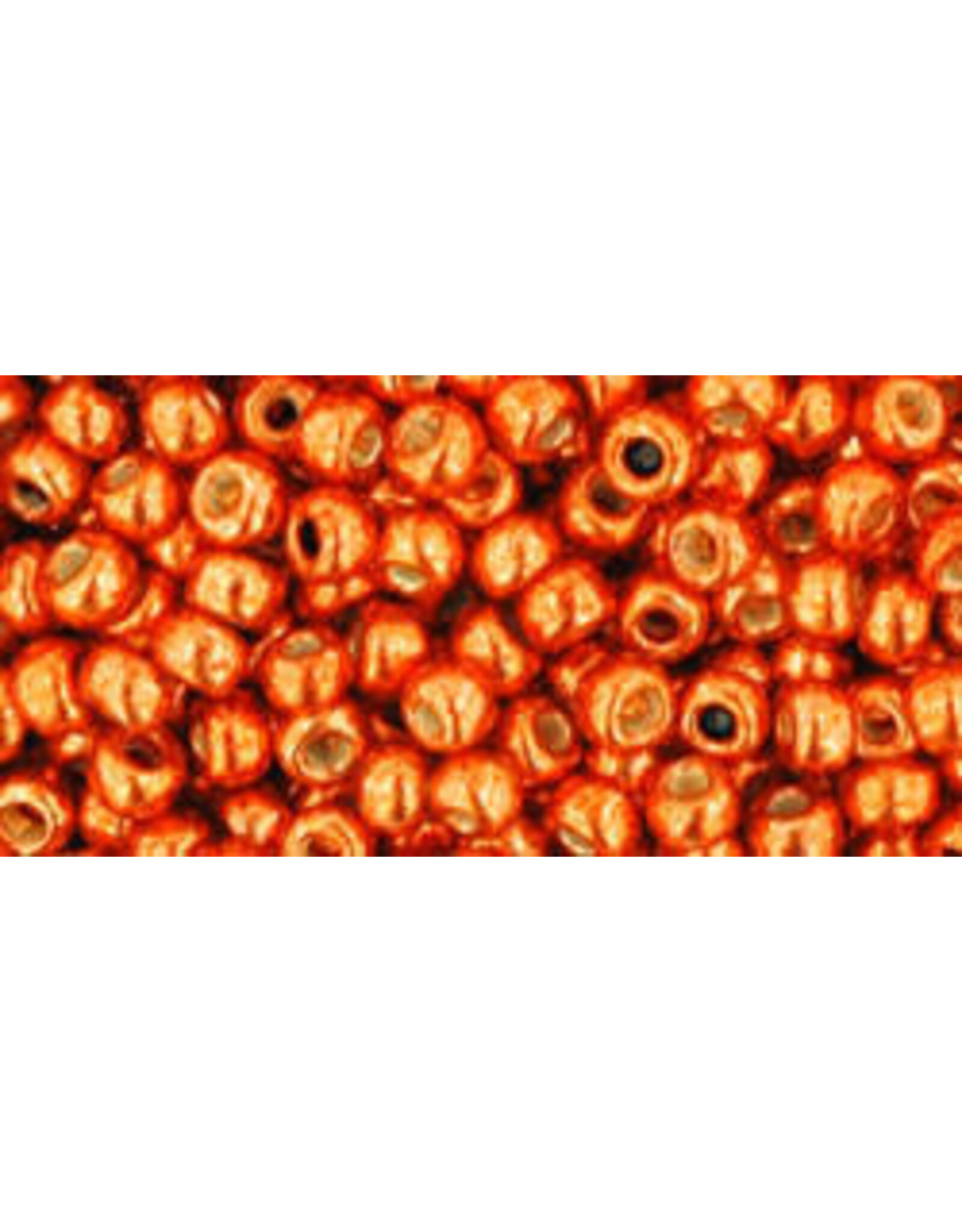 Toho pf562  8  Round   40g  Orange Metallic Perma Finish