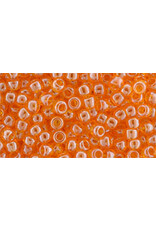 Toho 111  8  Round 40g Transparent Light  Orange Lustre