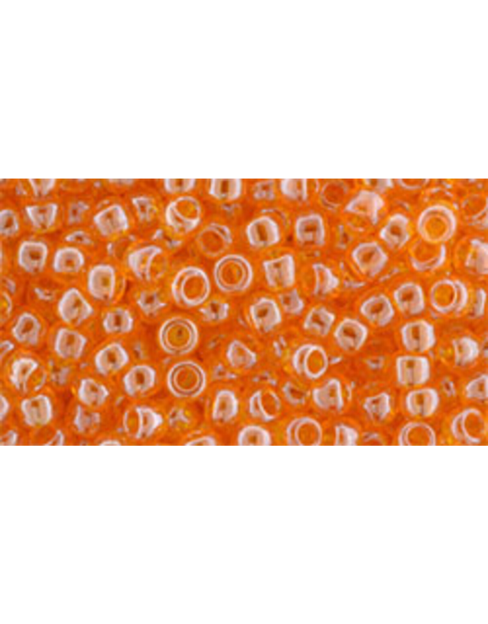 Toho 111  8  Round 40g Transparent Light  Orange Lustre