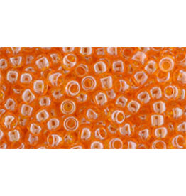 Toho 111  8  Round 40g Transparent Light  Orange Lustre