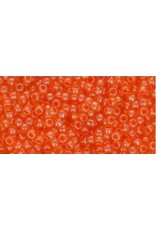 Toho 111b  8  Round 40g Transparent   Orange Lustre