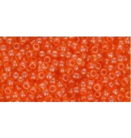 Toho 111b  8  Round 40g Transparent   Orange Lustre