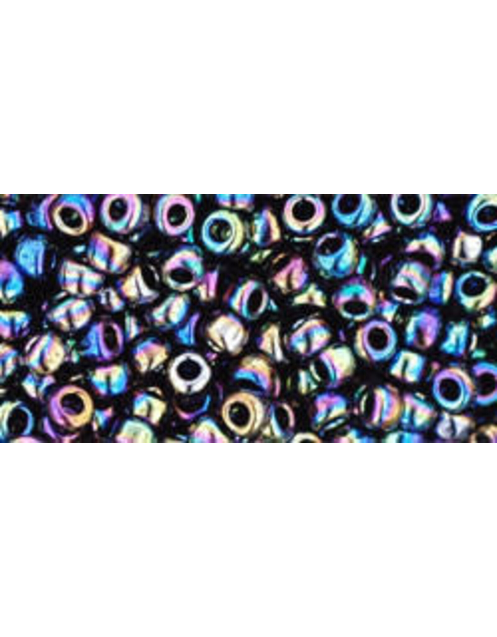 Toho 86 8  Round   40g  Opaque Blue AB Metallic
