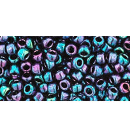 Toho 505  8  Round   40g   Opaque  Blue Purple  AB Metallic