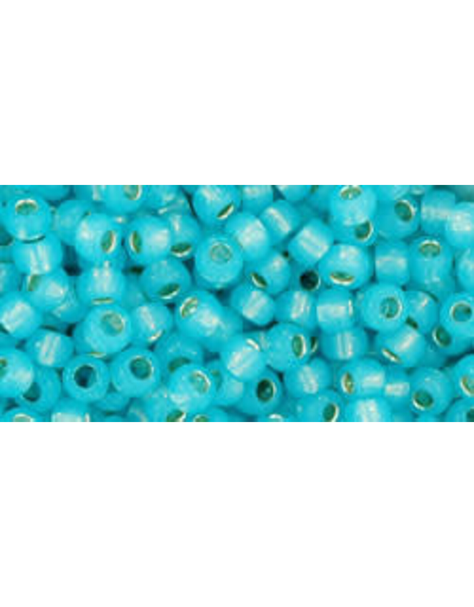 Toho 2117  8  Round   40g   Aqua Blue Milky s/l