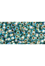 Toho 995  8  Round   40g Aqua Gold Lined