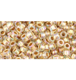 Toho 994  8  Round 40g  Clear AB Gold Lined