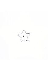 Metal Ring Star Brass Silver x1