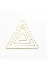 Metal Ring Triangle Brass x1
