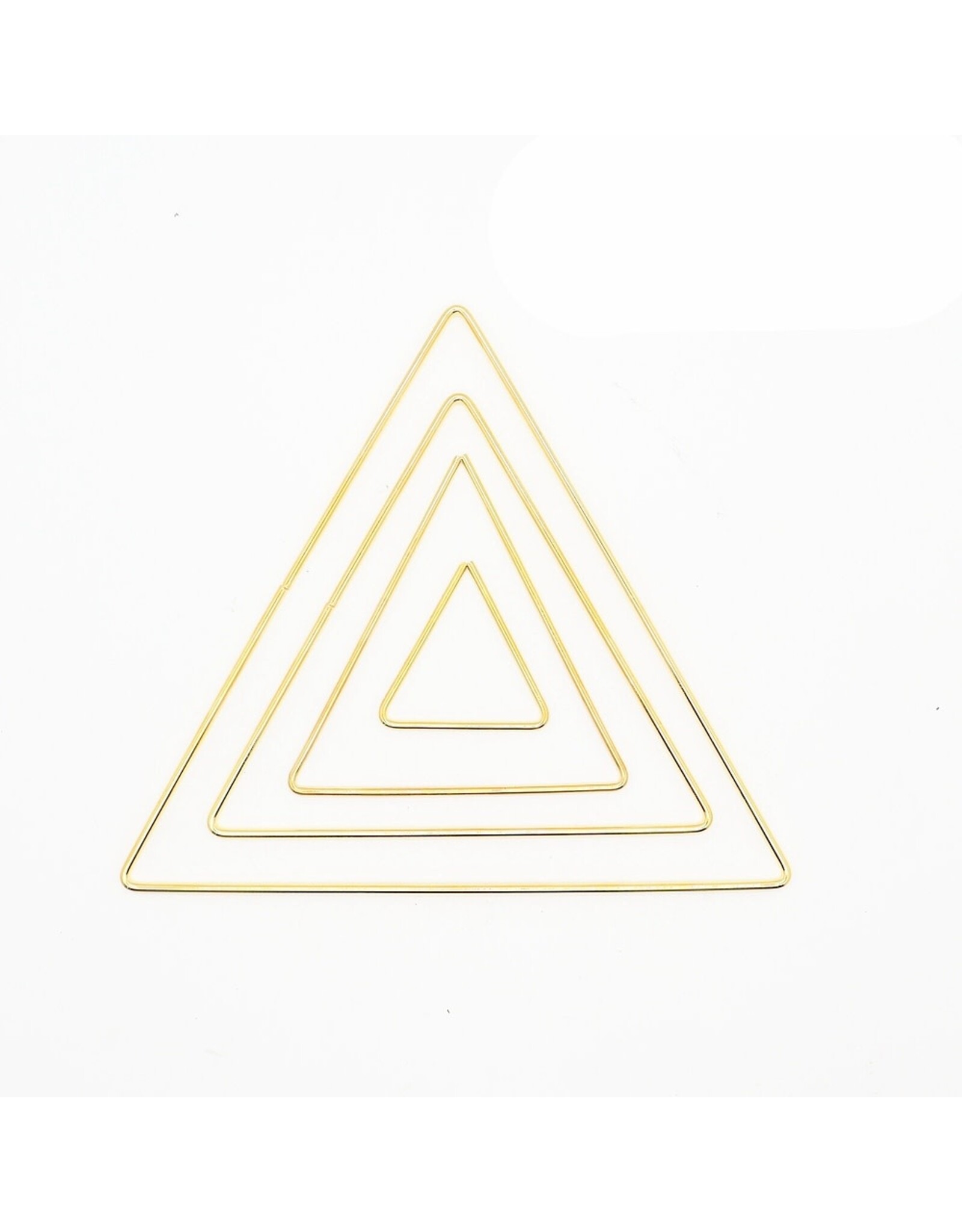 Metal Ring Triangle Brass x1