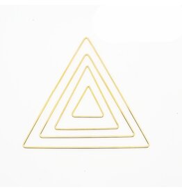 Metal Ring Triangle Brass x1