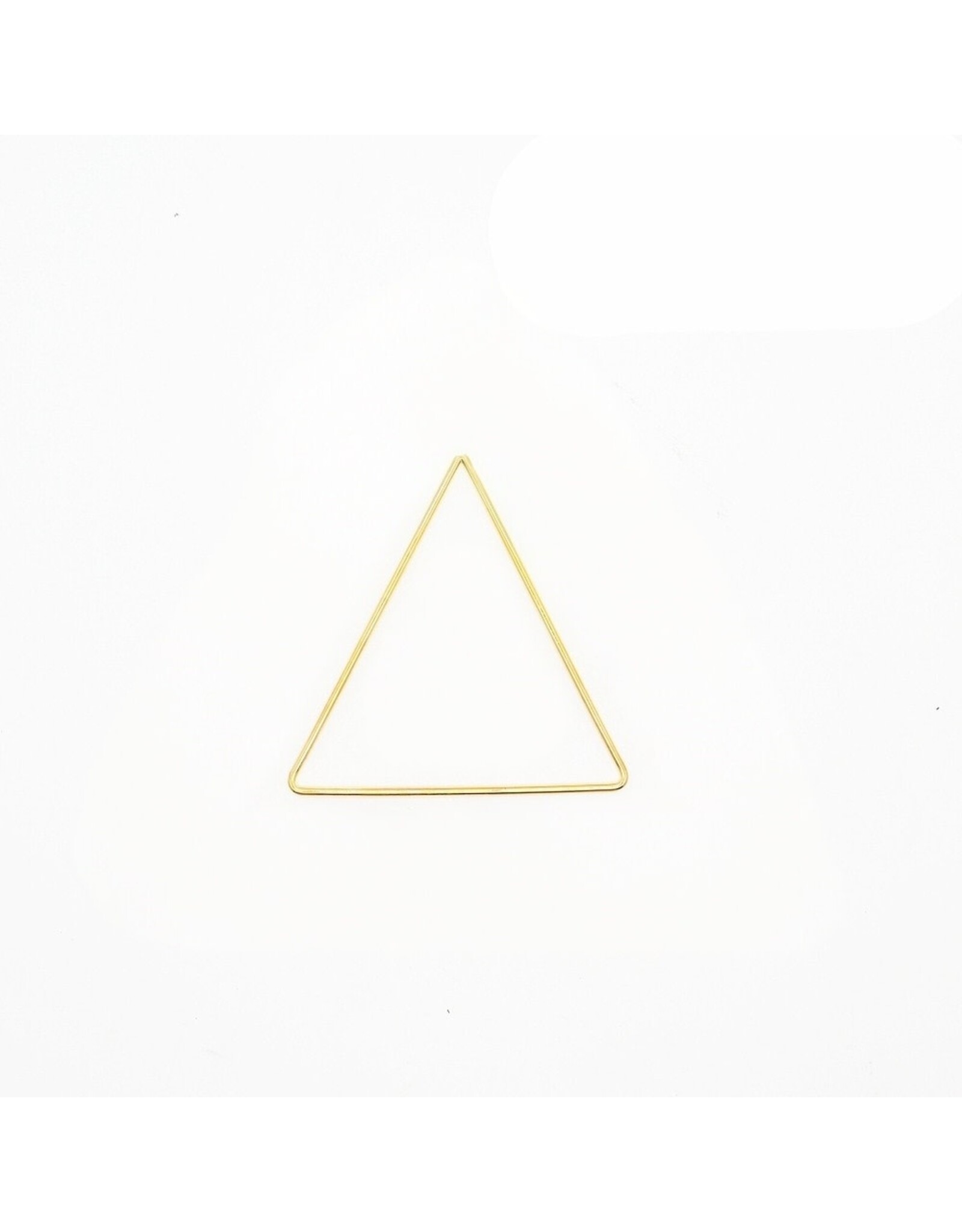 Metal Ring Triangle Brass x1