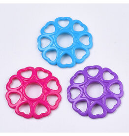 Acrylic Filigree Hearts  33mm  Random Colours  x20