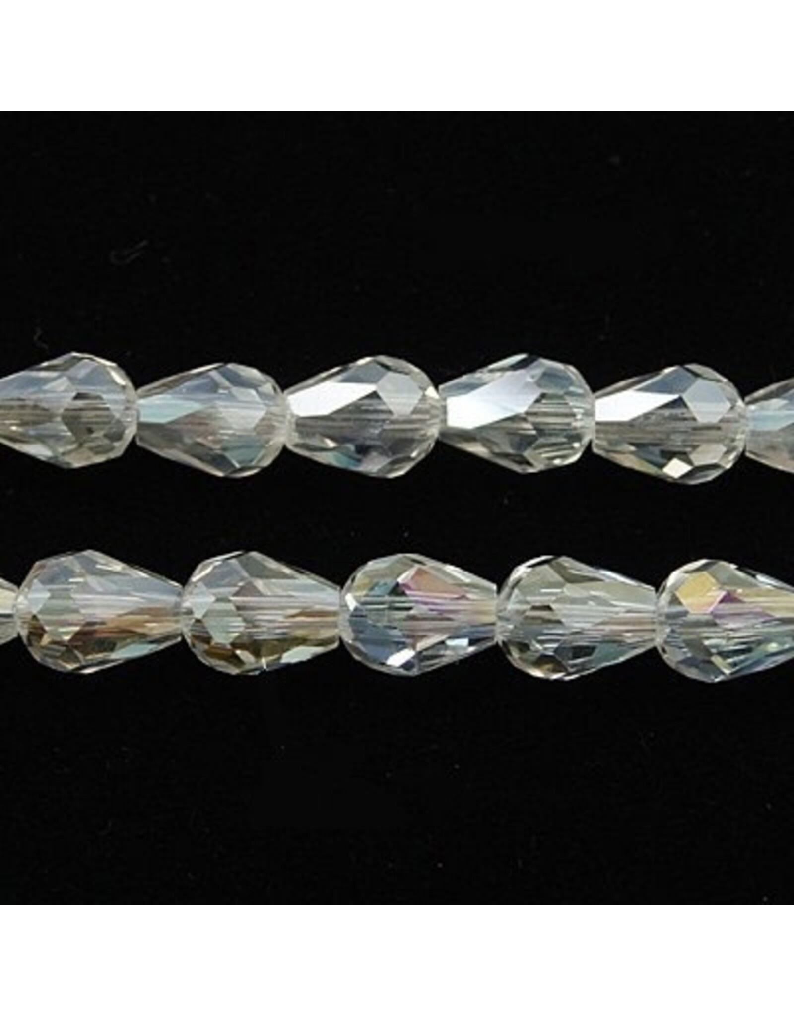 12x8mm  Drop Clear AB  x20