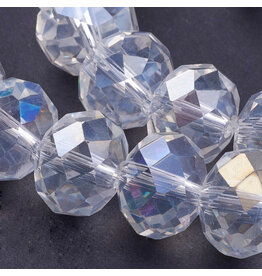 8x12mm  Rondelle Clear AB  x20