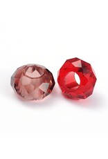 Faceted Rondelle  8x14mm X6 Random Pair
